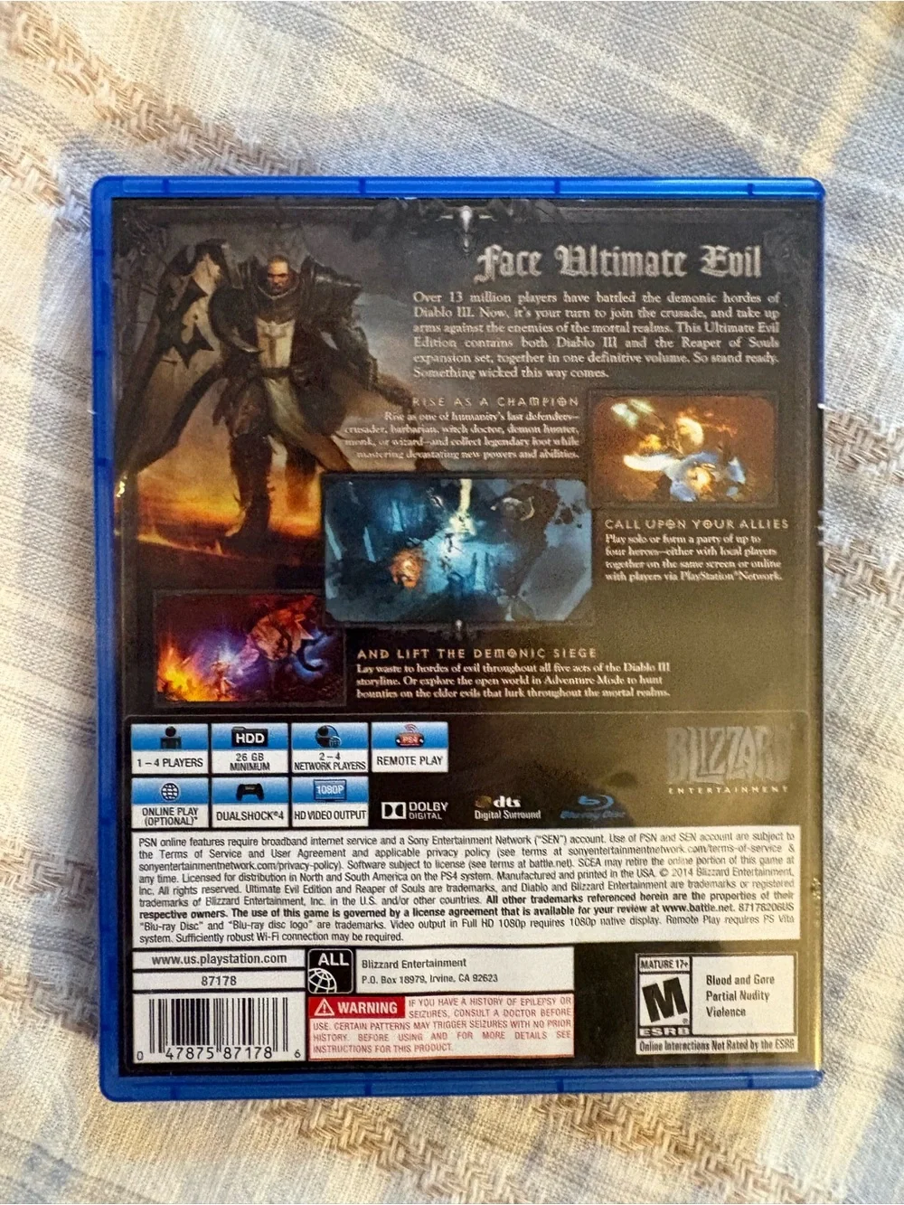 Diablo III: Reaper of Souls – Ultimate Evil Edition (Black) for PS4